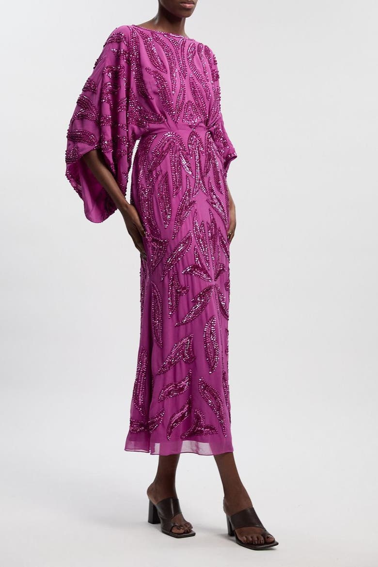 Embellished Maxi Dress, Alternate, color, Purple