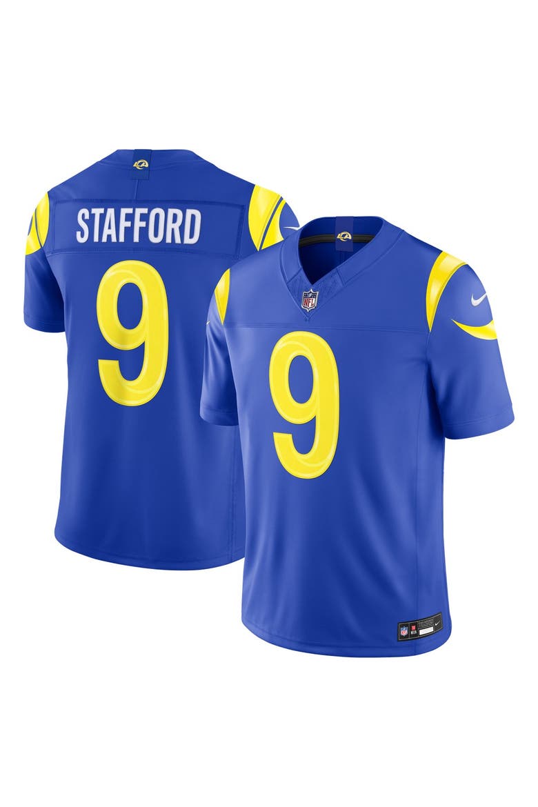 Men's Nike Matthew Stafford Royal Los Angeles Rams Team Vapor F.U.S.E. Stitched Limited Jersey, Main, color, Royal