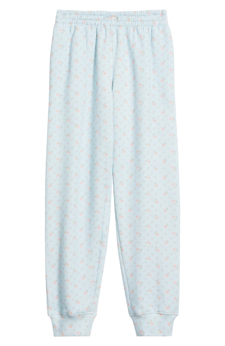 LoveShackFancy Kids' Zena Ditsy Floral Sweatpants, Main, color, Chapparal Blue