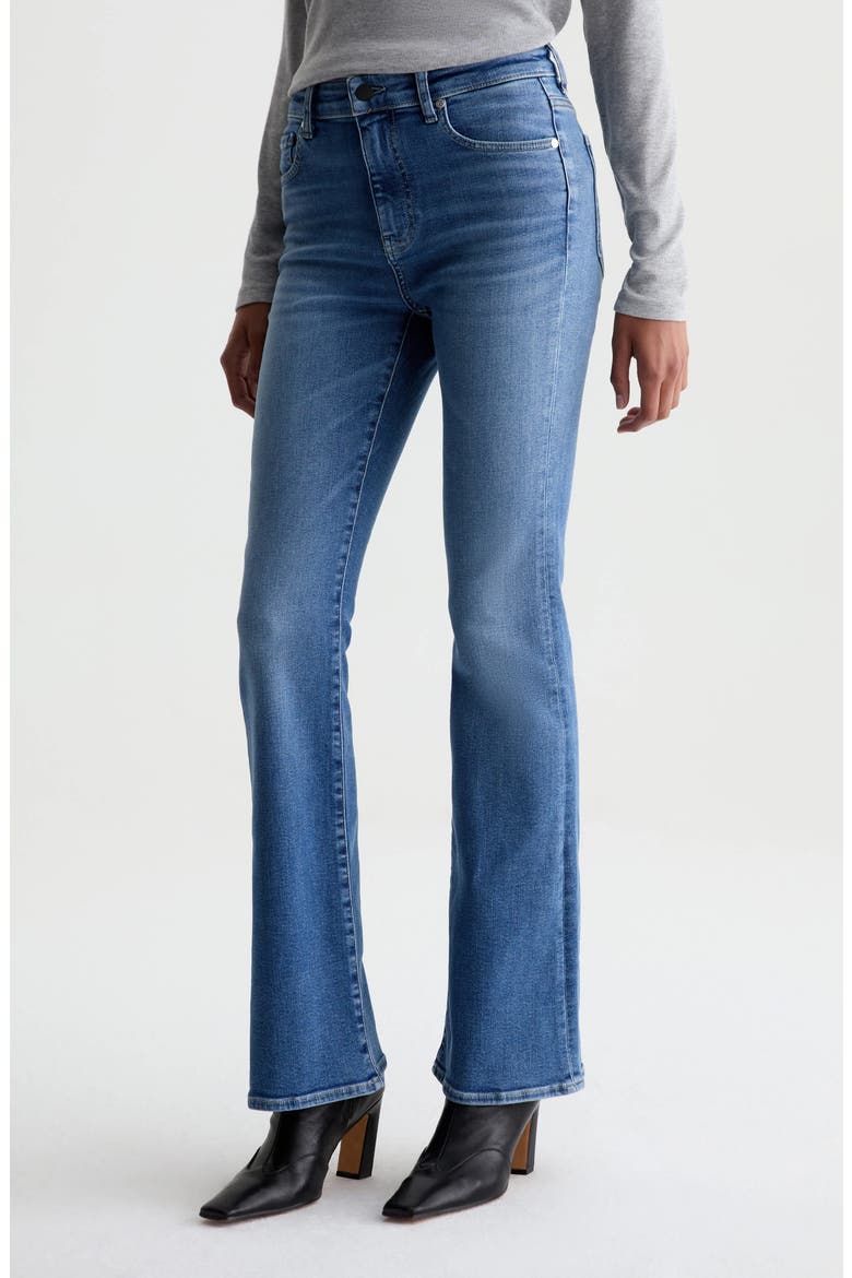 Farrah High Waist Bootcut Jeans, Alternate, color, BASS