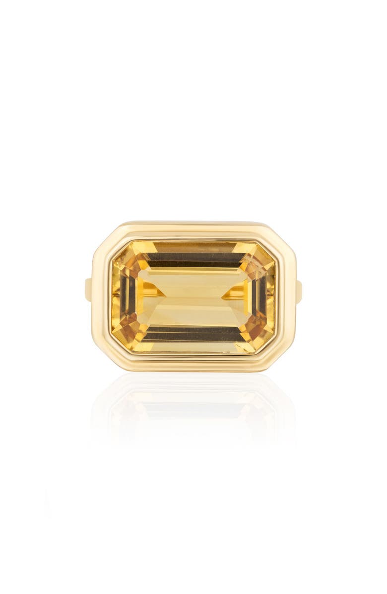 GOSHWARA Manhattan East West Emerald Cut Ring, Main, color, Yellow