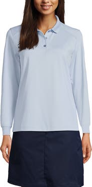 Lands' End School Uniform Long Sleeve Rapid Dry Polo Shirt