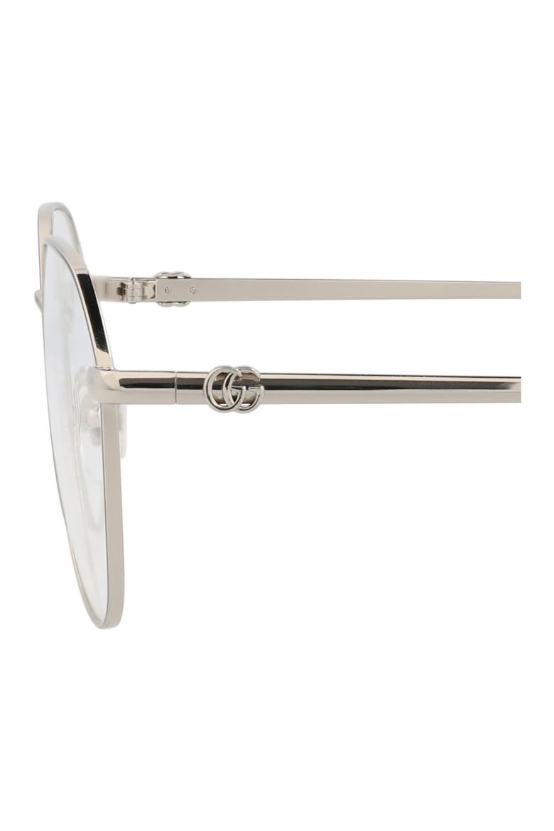 54mm Round Optical Glasses, Alternate, color, SILVER SILVER TRANSPARENT