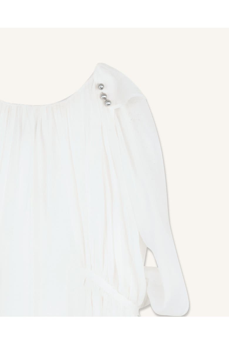 Kids Silk Ceremony Dress In Charmeuse, Alternate, color, Optic White