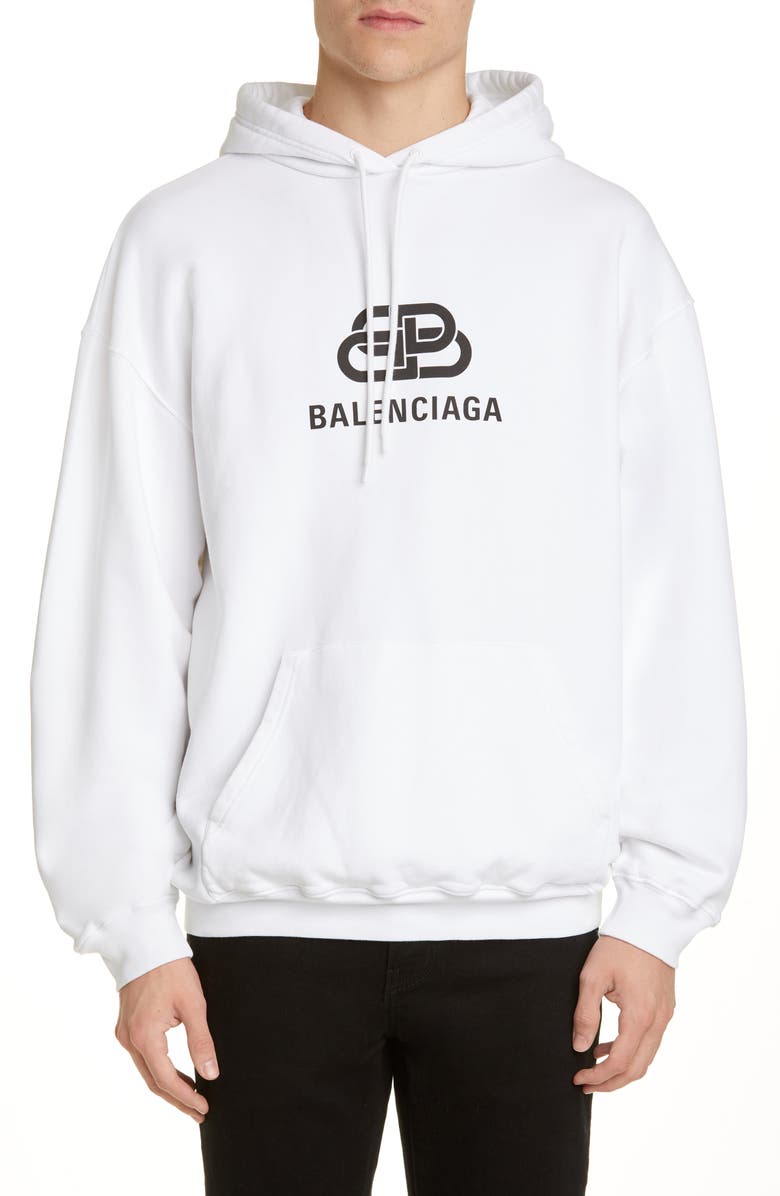 Balenciaga BB Logo Graphic Hoodie, Main, color,