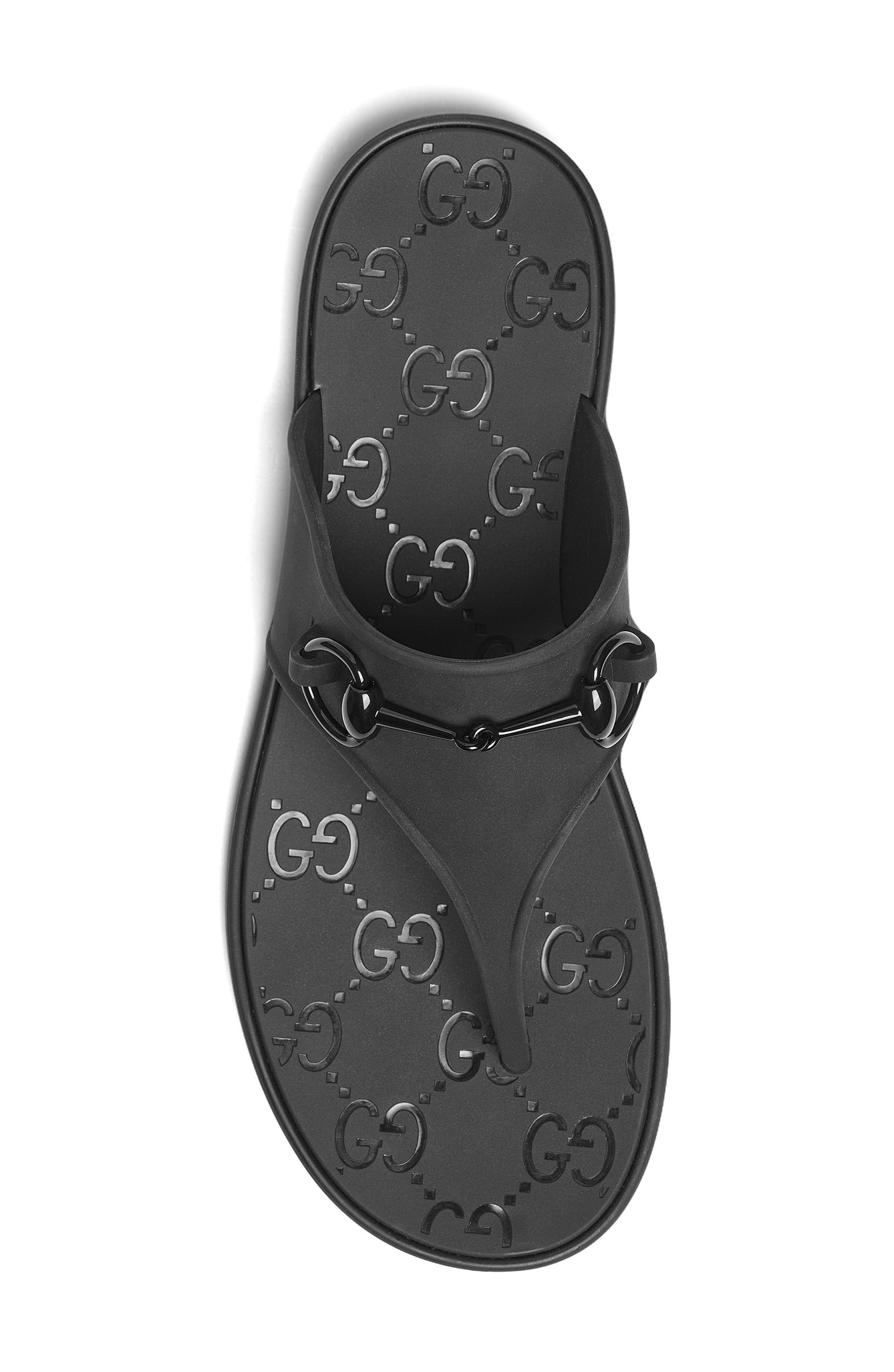 Gucci Minorca Horsebit Rubber Sandal, Alternate, color, 