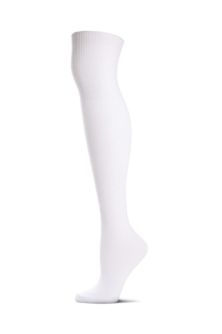 Over The Knee Flat Knit Uniform Socks, Main, color, White