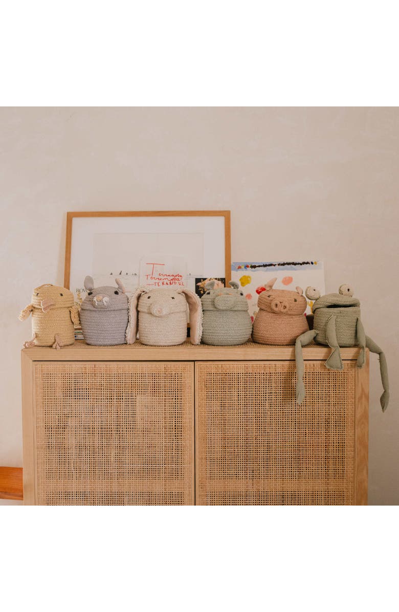 Lorena Canals Set of 2 Mini Baskets, Alternate, color, Sandstone, Honey