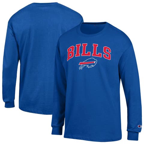 Men's Champion Royal Buffalo Bills Arch Over Logo Long Sleeve T-Shirt