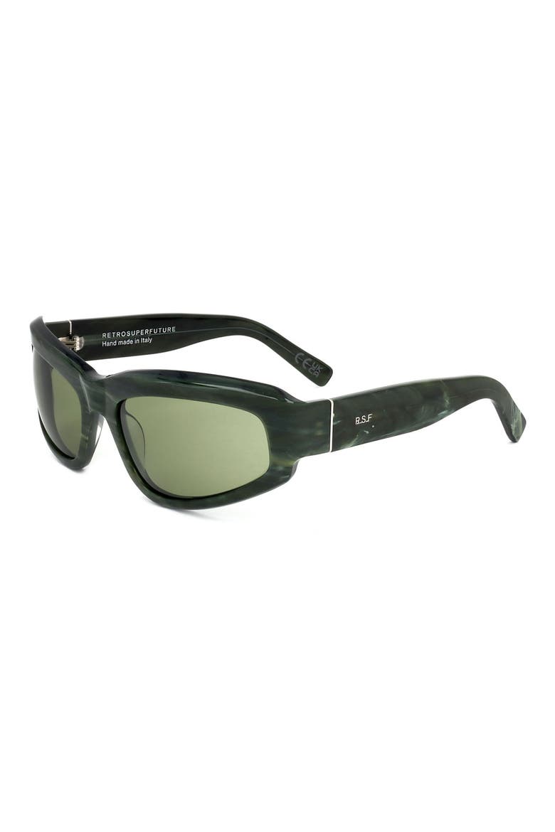 61mm Wrap Sunglasses, Alternate, color, GREY