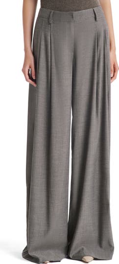 New Didi Pleat Wool Blend Wide Leg Pants