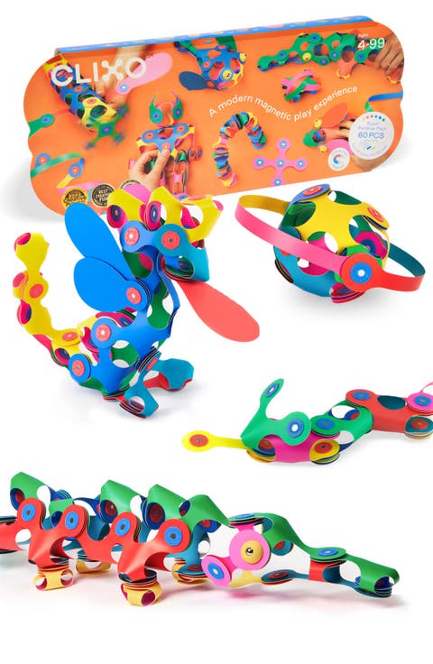 Super Rainbow Pack 60-Piece Magnetic Building Set