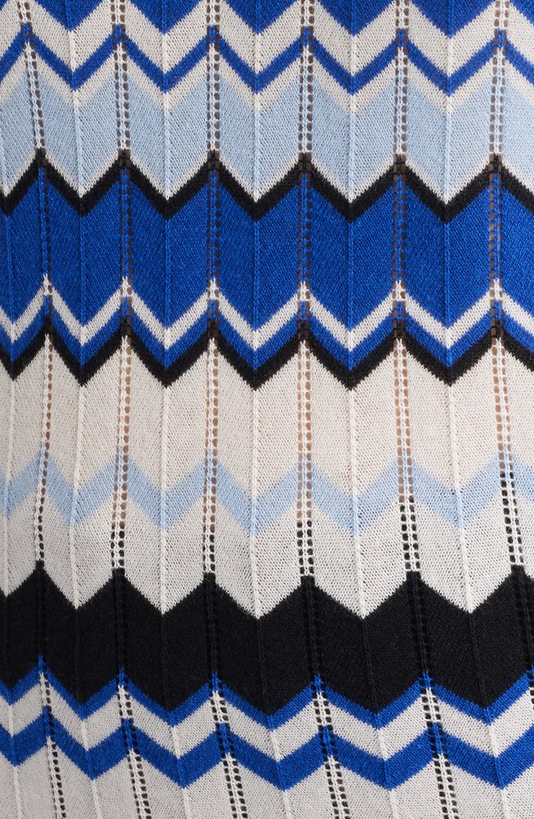 Anne Klein Chevron Stitch Cotton Blend Sweater, Alternate, color, 