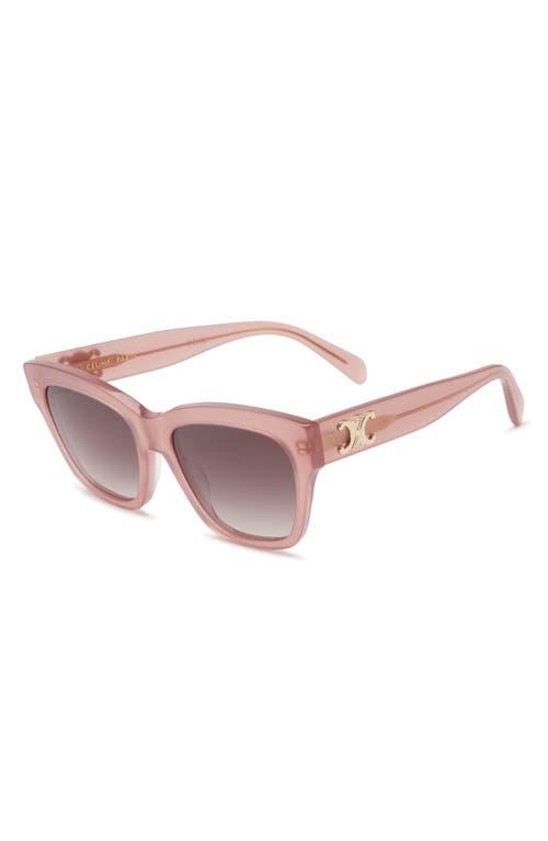 Celine Triomphe 55mm Round Sunglasses In Pink
