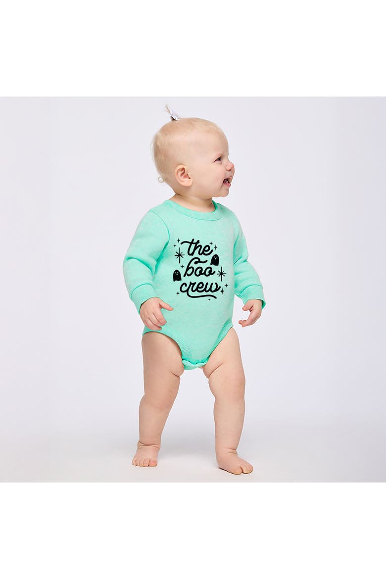 The Boo Crew Stars Infant Fleece BodySuit, Main, color, Seafoam
