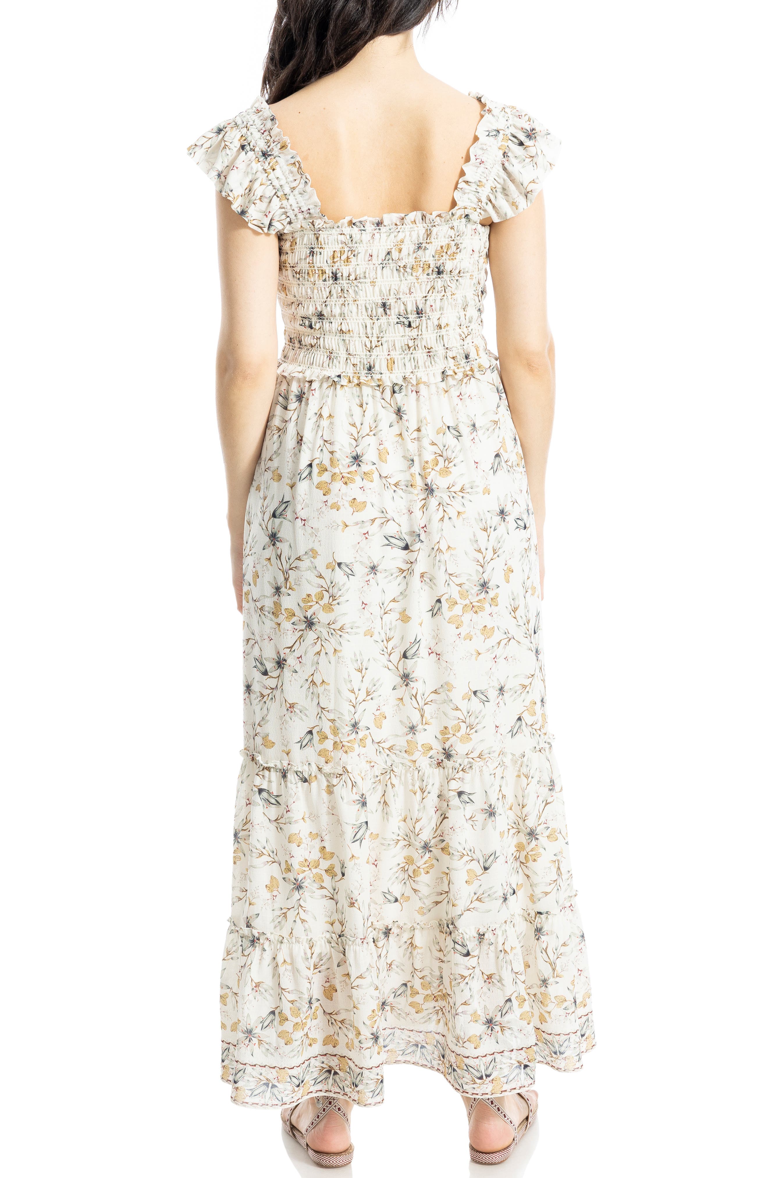 Smocked Tiered Maxi Dress - image 2