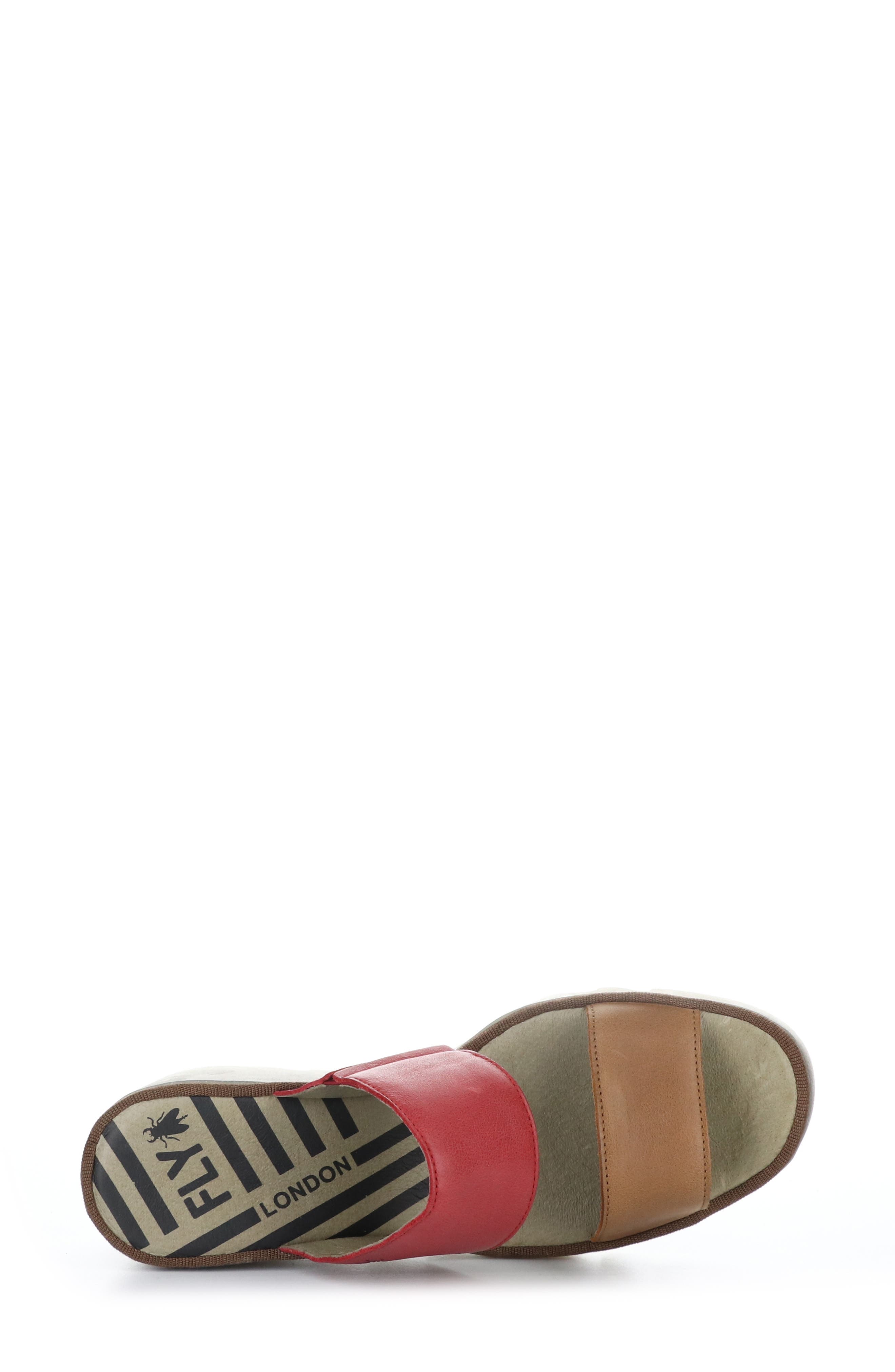 Fly London Besy Platform Sandal, Alternate, color, 003 Tan/Cherry Red V