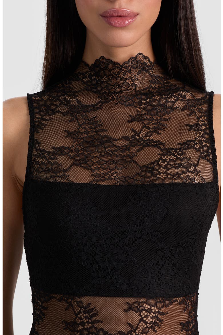 Nichol Sleeveless Minidress, Alternate, color, BLACK