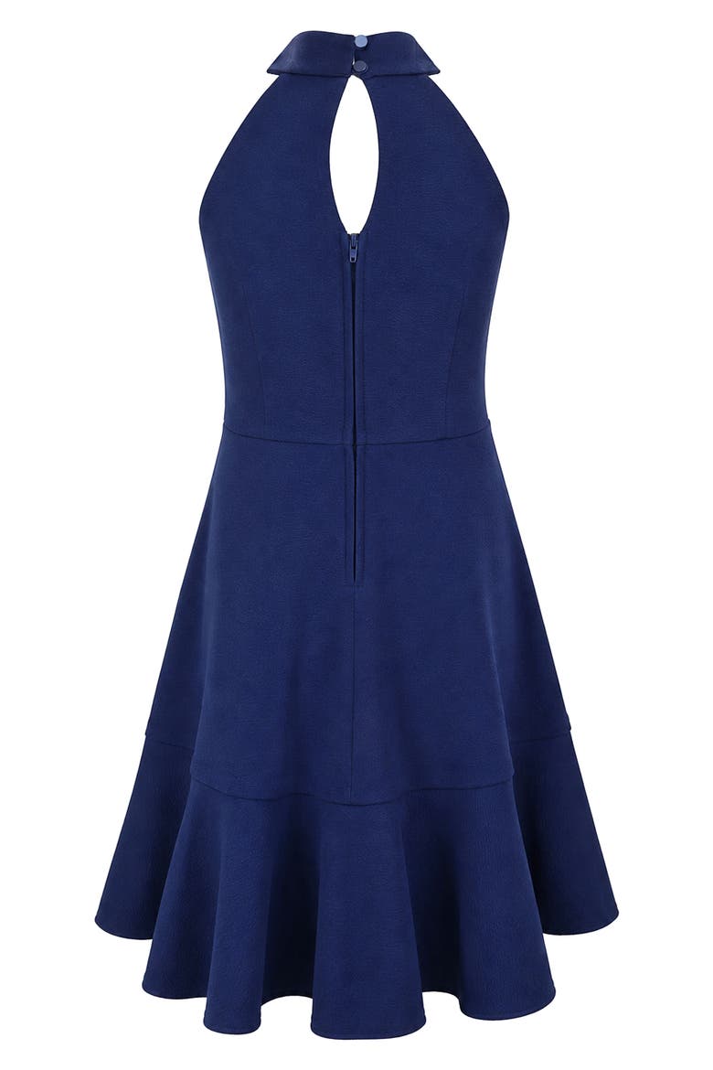 Kids' Textured Knit Skater Dress, Alternate, color, NAVY