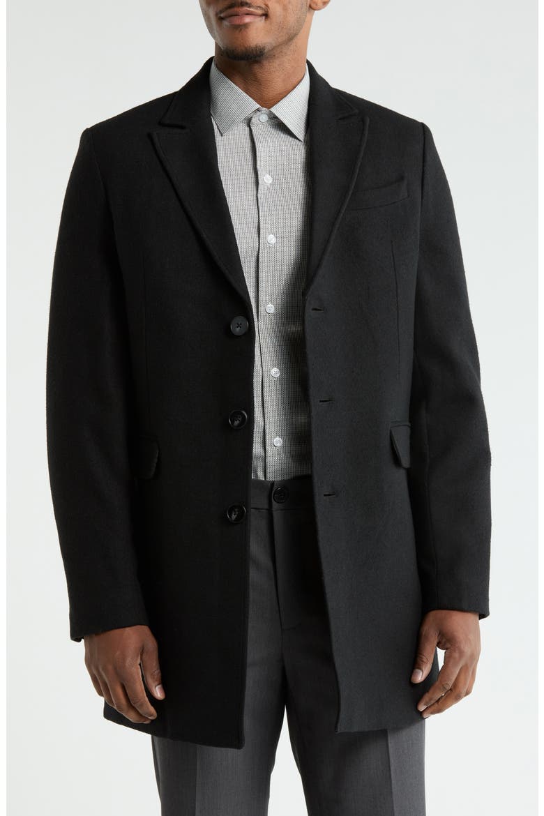 Solid Coat, Main, color, BLACK/ NOIR
