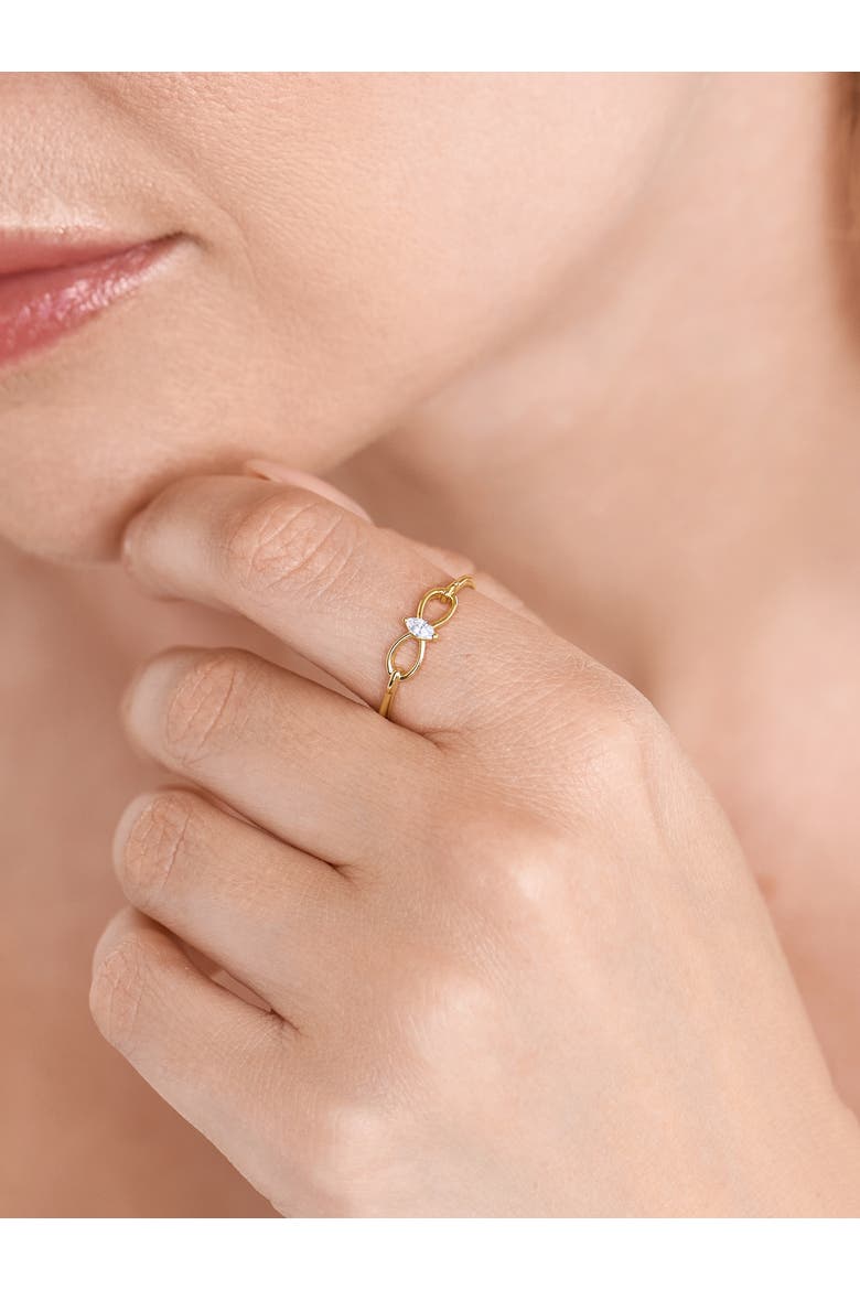 Infinity Marquise Lab Grown Diamond Ring in 14K Gold, Alternate, color, Yellow Gold
