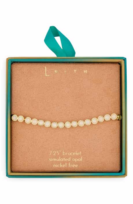Leith Faux Opal Tennis Bracelet