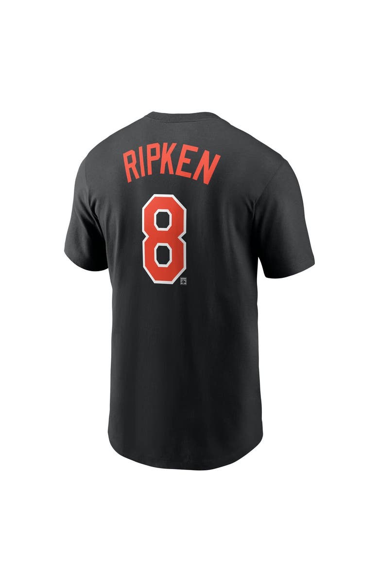 Nike Men's Nike Cal Ripken Jr. Black Baltimore Orioles Fuse Name & Number T-Shirt, Alternate, color, Black