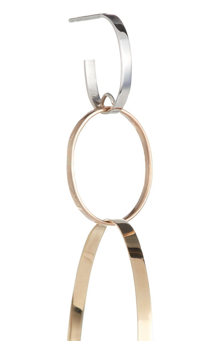 LANA Jewelry Three-Link Hoop Drop Earrings, Alternate, color,