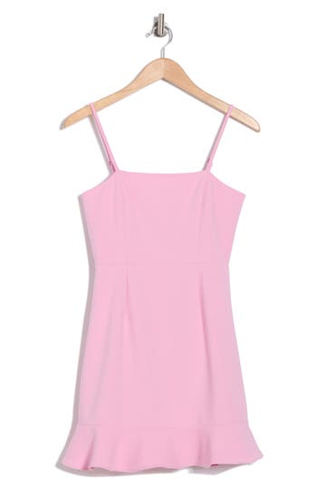 French Connection Whisper Frill Hem Cami Minidress In Lilac Sachet
