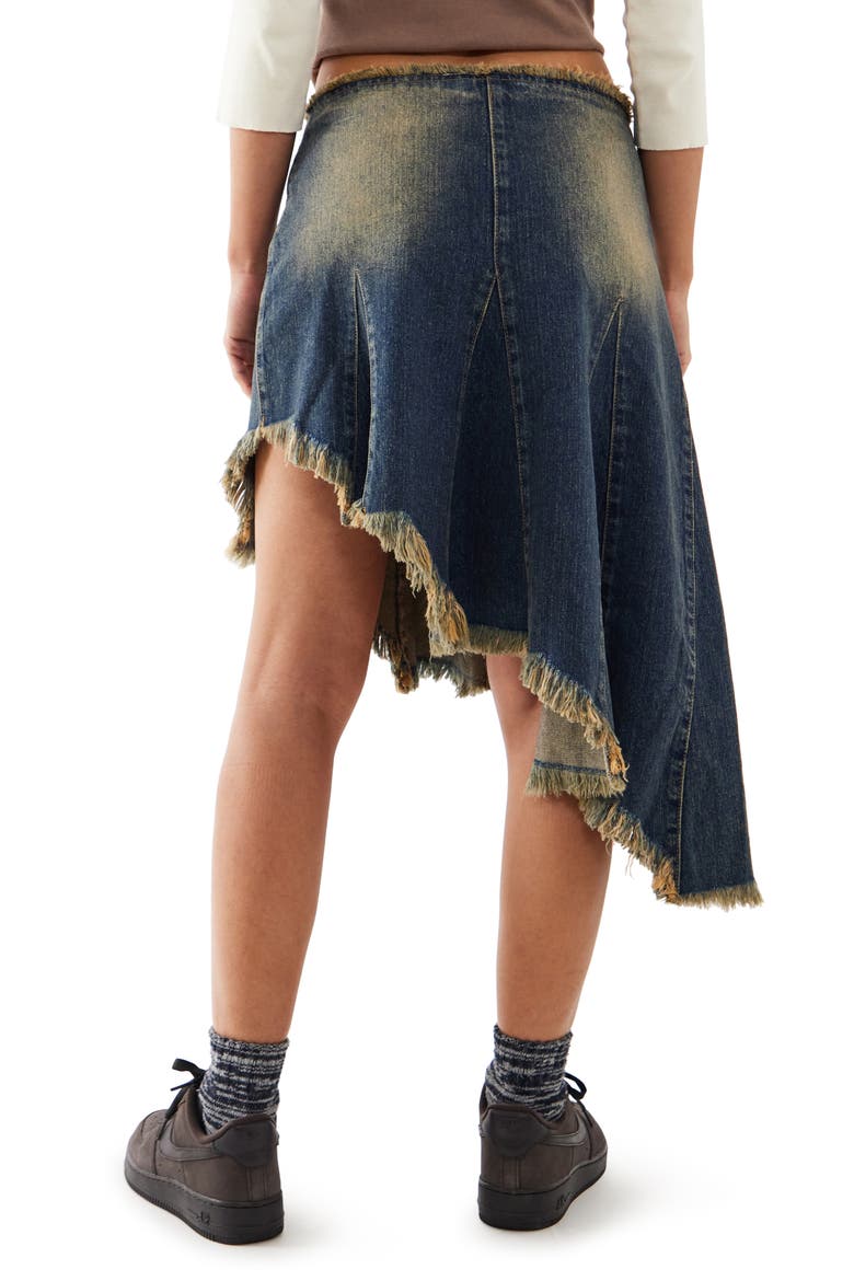 Asymmetric Denim Skirt, Alternate, color, LIGHT VINTAGE