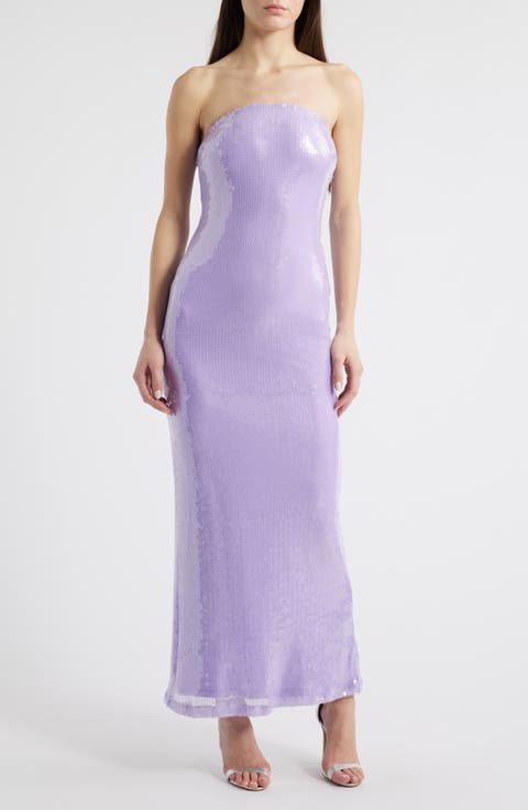 Strapless Sequin Dress