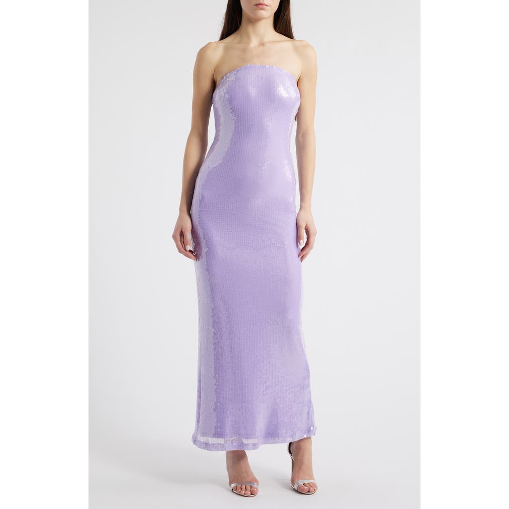 Rare London Strapless Sequin Dress in Lilac  product