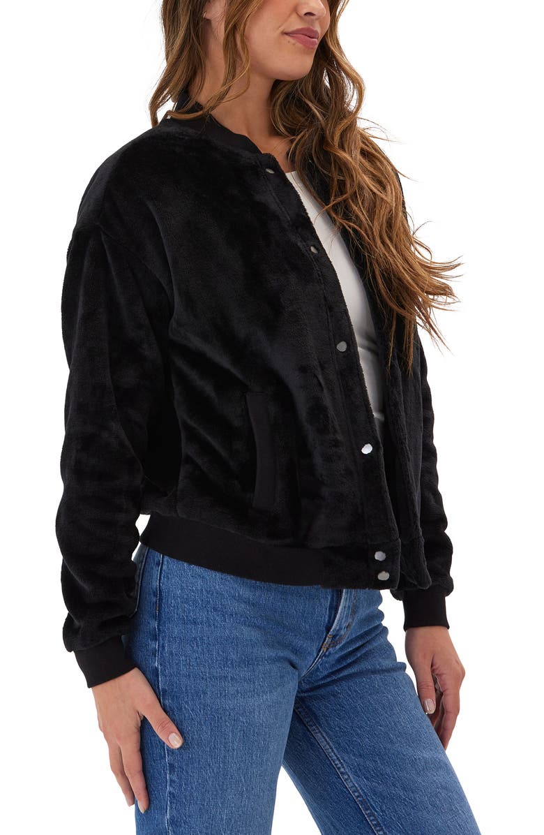 Threads 4 Thought Lynette High Pile Fleece Bomber Jacket, Alternate, color, 