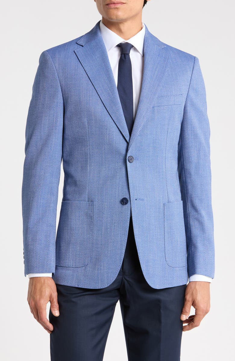 Michael Kors Two-Button Sport Coat, Main, color, Blue