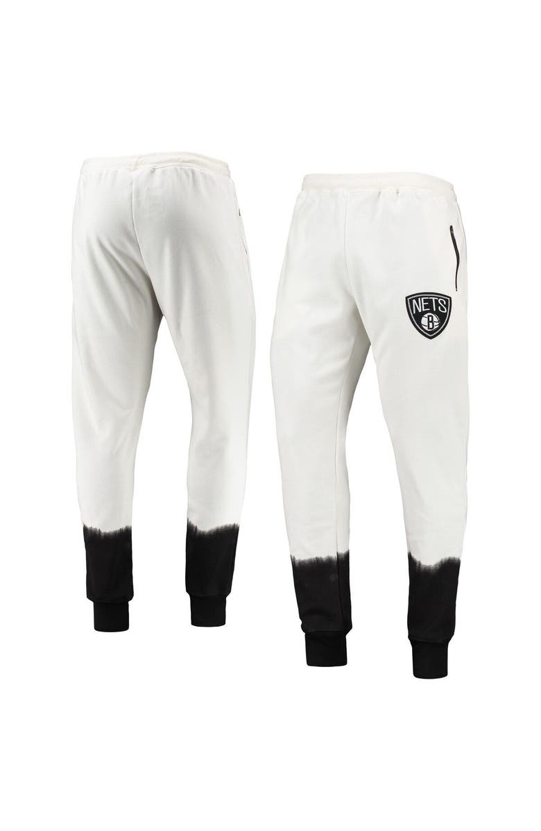 FISLL Men's FISSL Oatmeal Brooklyn Nets Double Dribble Tie-Dye Fleece Jogger Pants, Main, color, Oatmeal