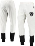 FISLL Men's FISSL Oatmeal Brooklyn Nets Double Dribble Tie-Dye Fleece Jogger Pants