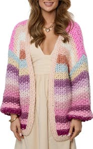 SAACHI Mayflower Stripe Crochet Cardigan
