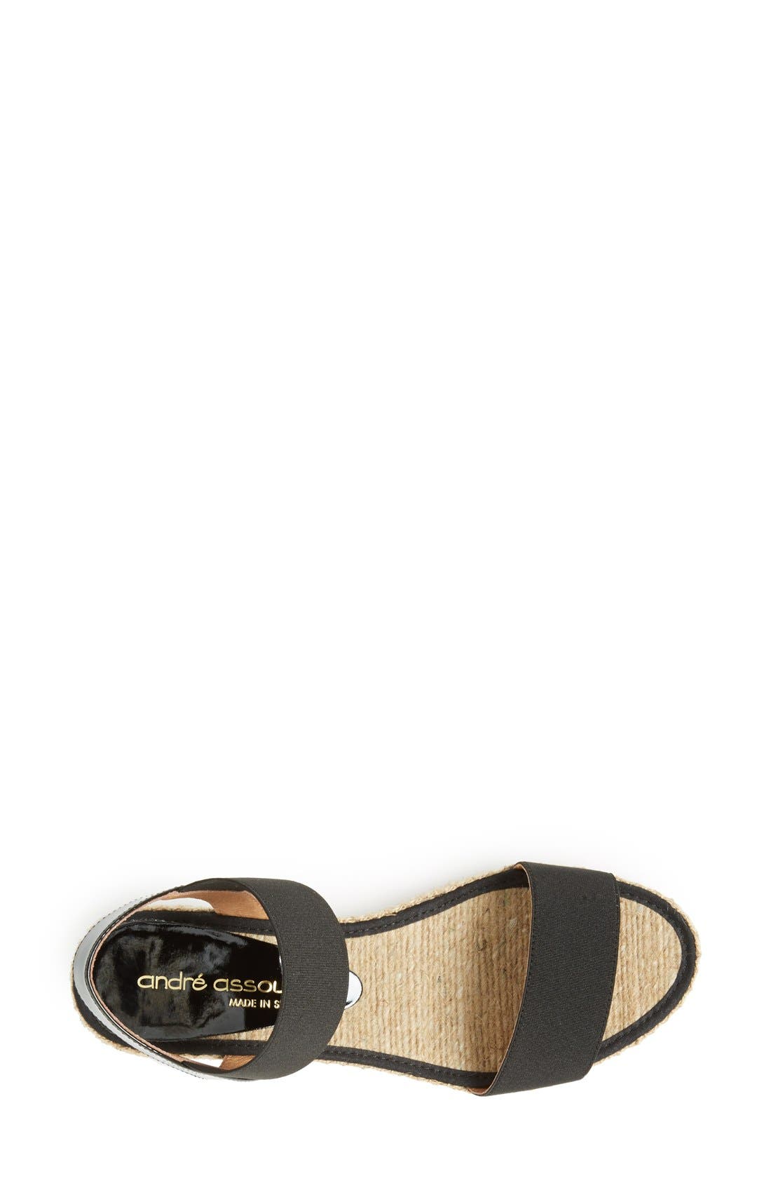 'Dera' Espadrille Sandal, Alternate, color, BLACK