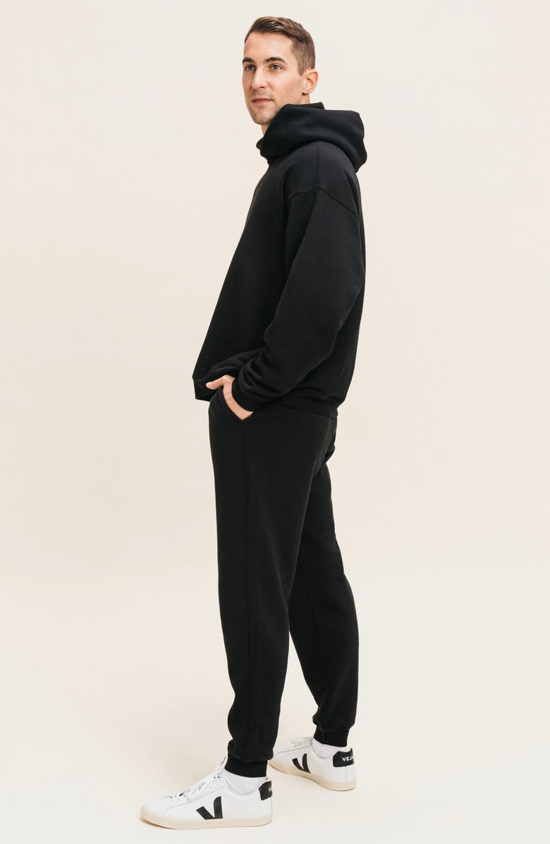 Ocio Men's Organic Cotton Teddy Everywhere Jogger, Alternate, color, Black