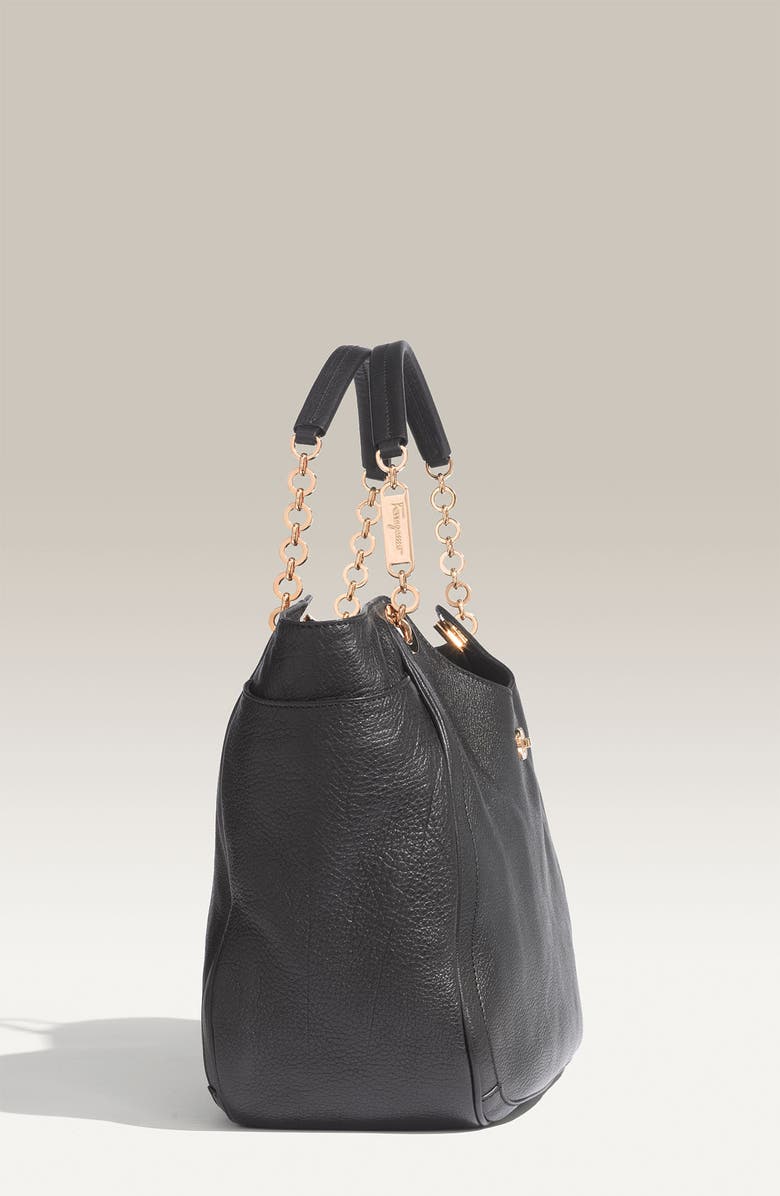 FERRAGAMO Salvatore Ferragamo 'Betulla Chain' Leather Shopper, Alternate, color,