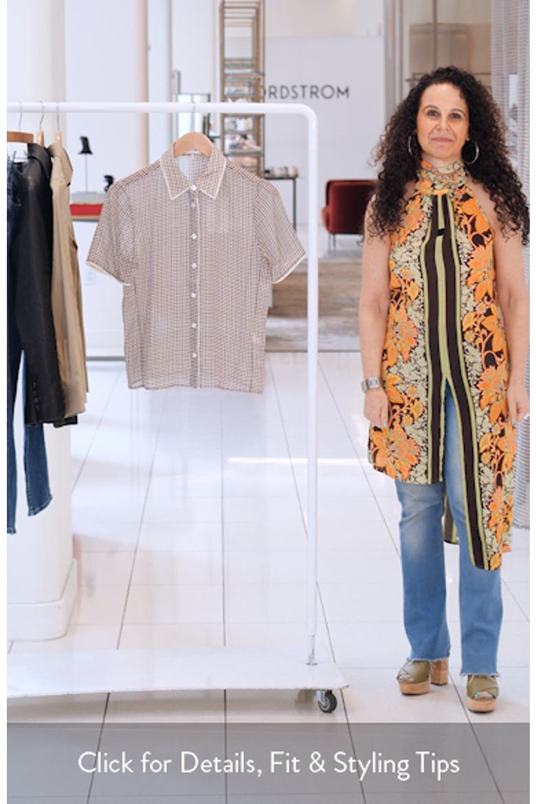 The Houndstooth Silk Short Sleeve Button-Up Shirt video