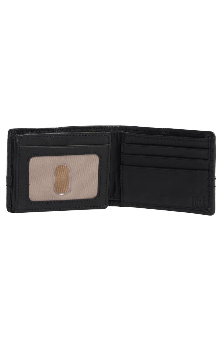 Frye Nash ID Window Leather Bifold Wallet, Alternate, color, Black