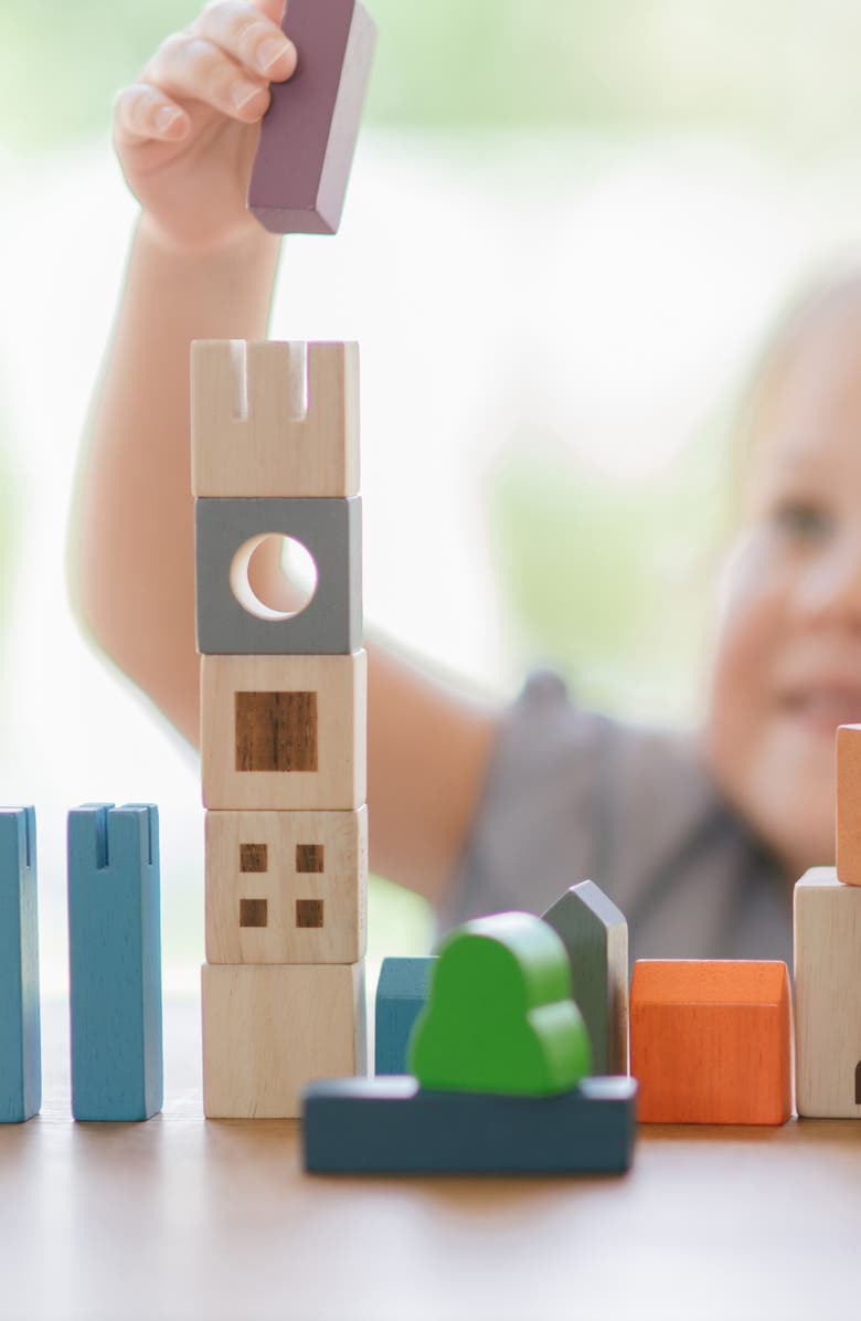 PlanToys<sup>®</sup> Cityscape Block Playset, Alternate, color, Assorted