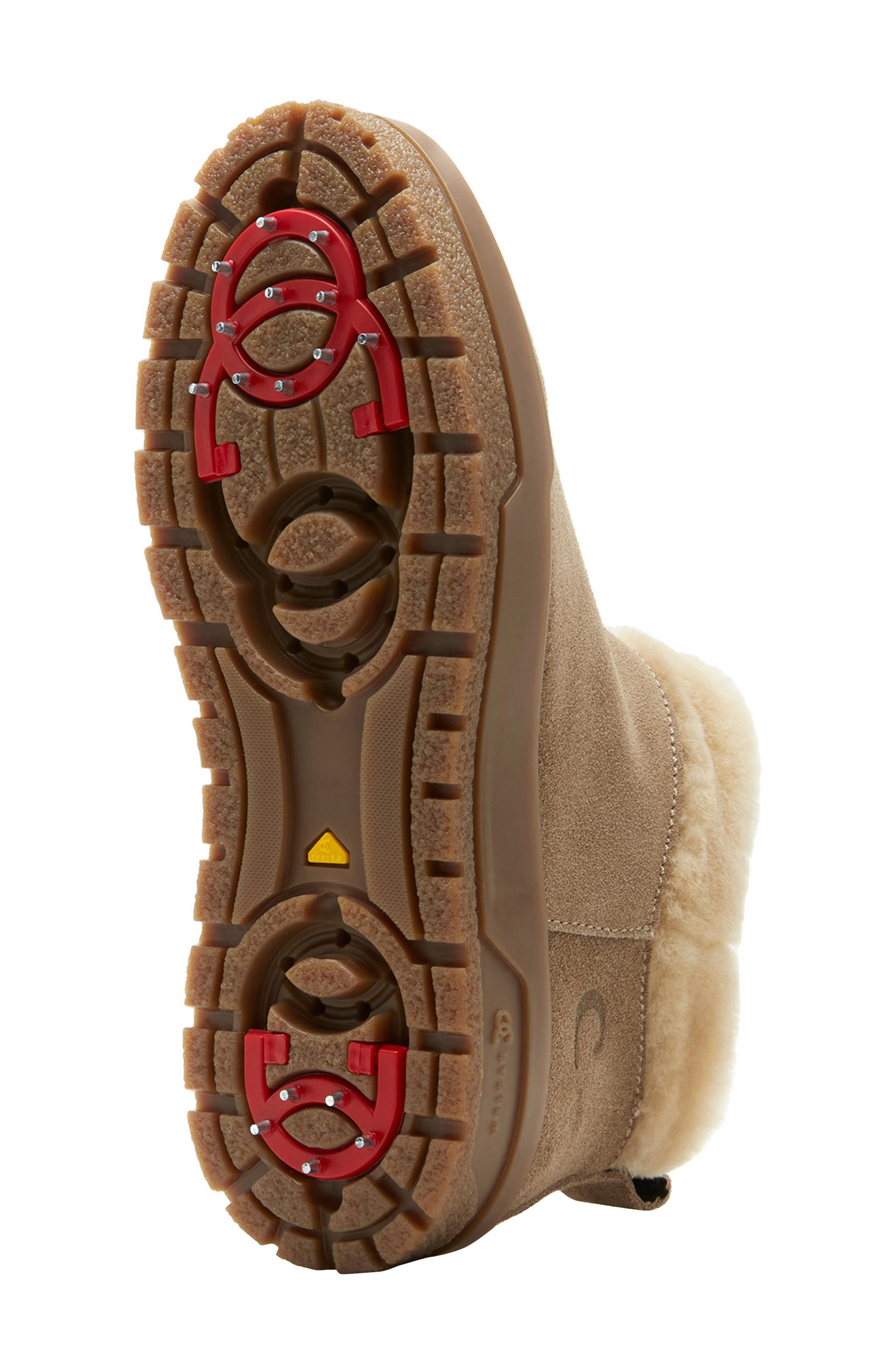 Essential Leather Boot with Genuine Shearling Trim, Alternate, color, TOAST SUEDE