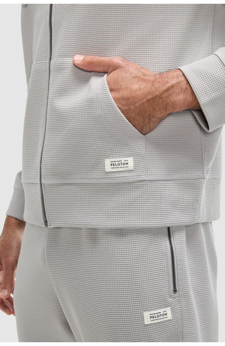 Peloton Waffle Full Zip Hoodie, Alternate, color, Mist