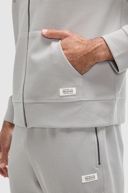 Peloton Waffle Full Zip Hoodie In Mist