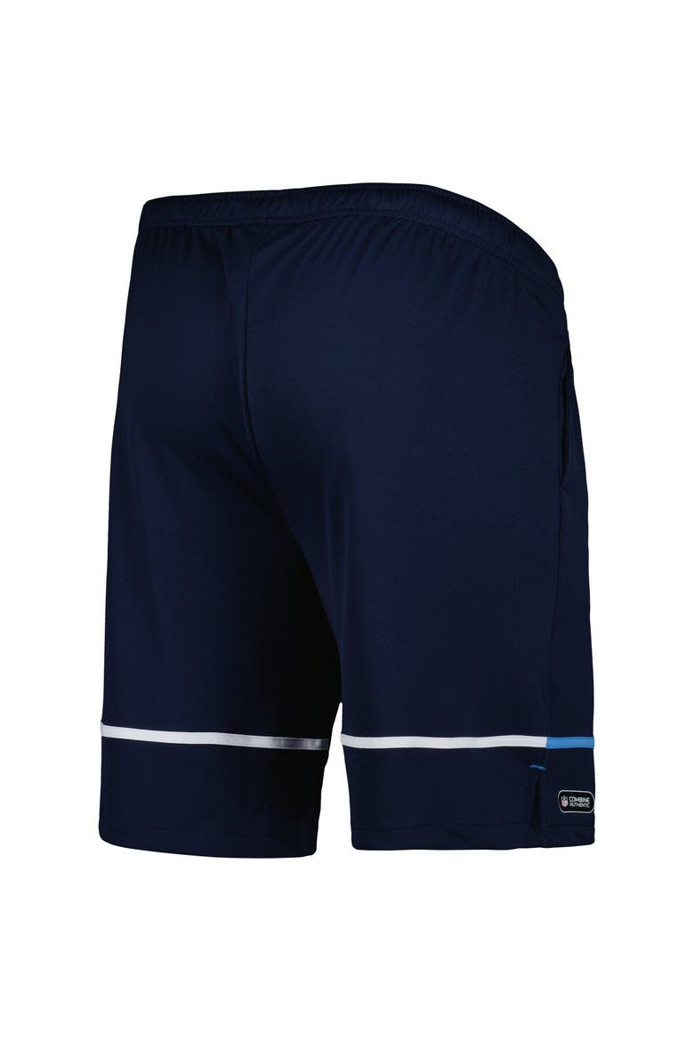 Men's New Era Navy Tennessee Titans Combine Authentic Rusher Training Shorts, Alternate, color, Navy