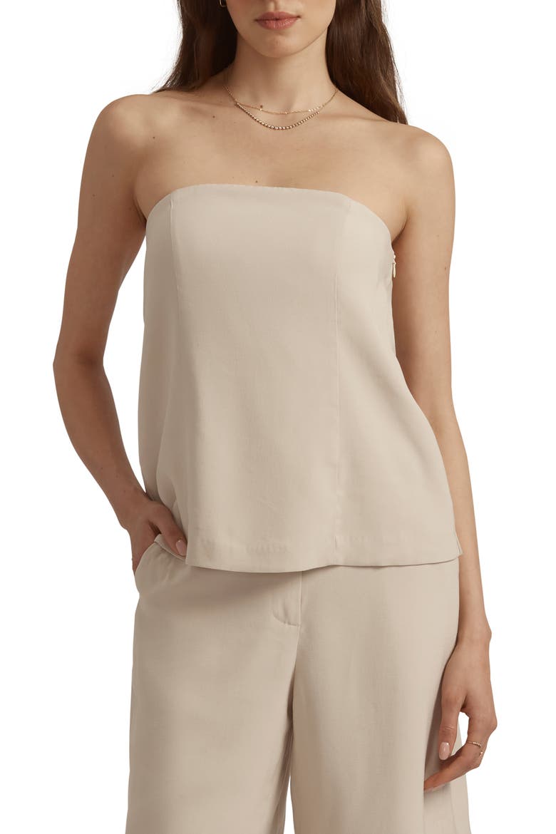 The Oliver Bustier Strapless Top, Main, color, FRENCH OAK