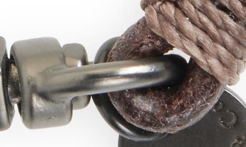 Caputo & Co Swivel Clasp Craftman Leather Bracelet In Brown