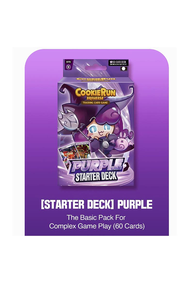 CookieRun Braverse Trading Card Game, Starter Deck Purple, Complex Game Play, Alternate, color, Multicolored